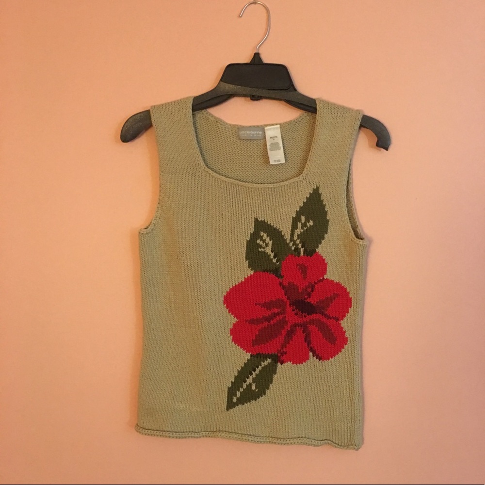 Vintage 90s Cotton Knit Square Neck Tank